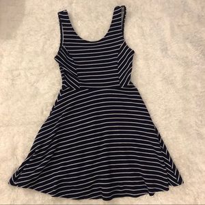 “Lush” Blue and White Stripped Dress